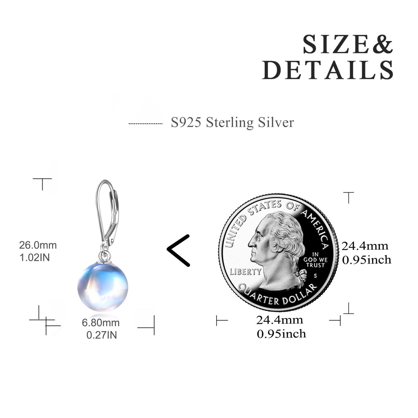 Moonstone Drop Earrings – Sterling Silver Glow