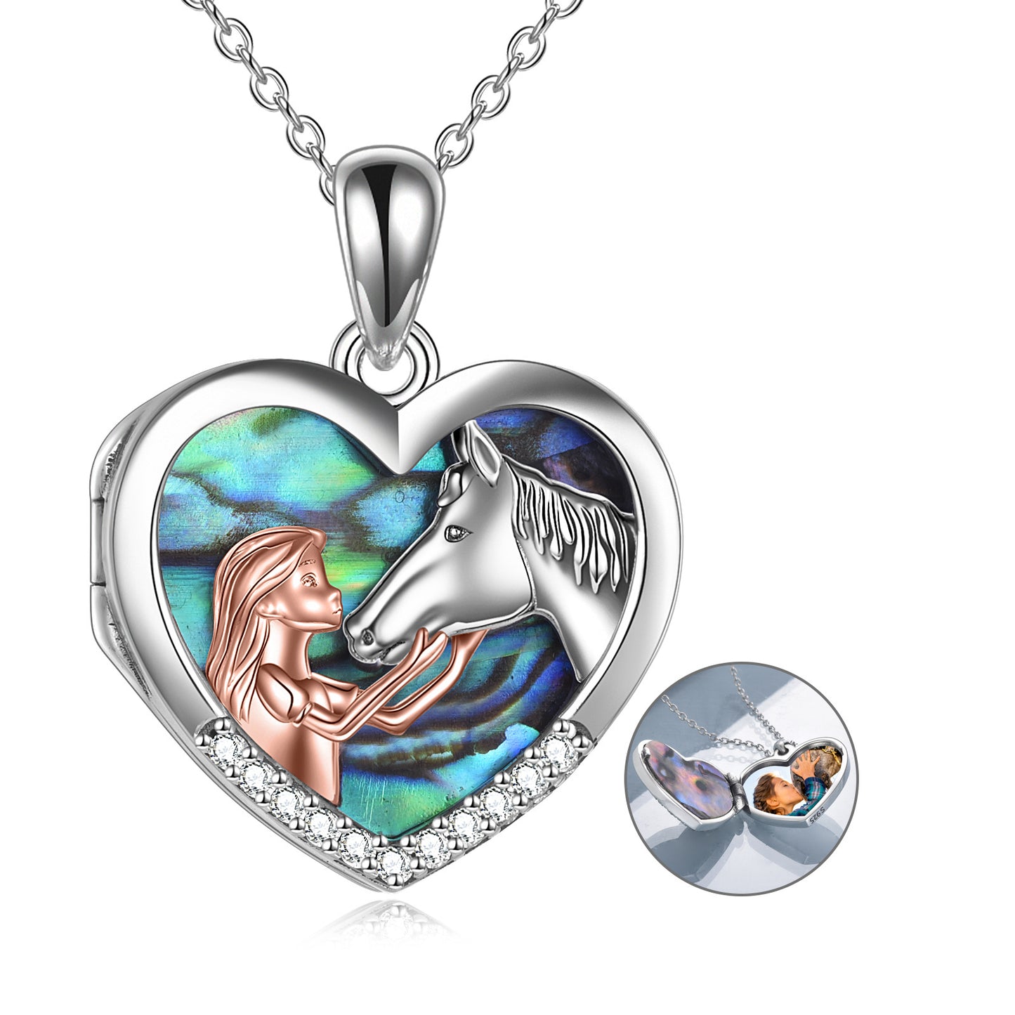Horse Heart Pendant – Sterling Silver Elegance