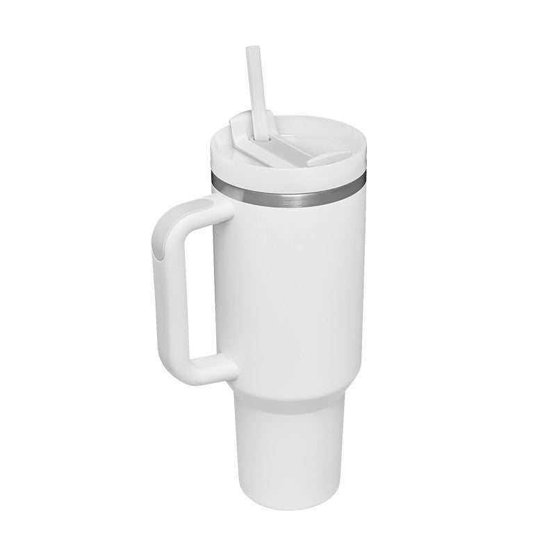 40oz Spill-Proof Tumbler with Handle & Straw – Stainless Steel Insulated Mug for Hot & Cold Drinks