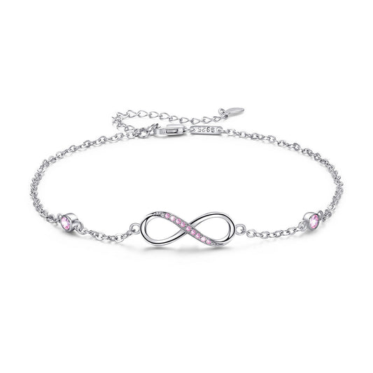 Endless Love Anklet – Sterling Silver Charm