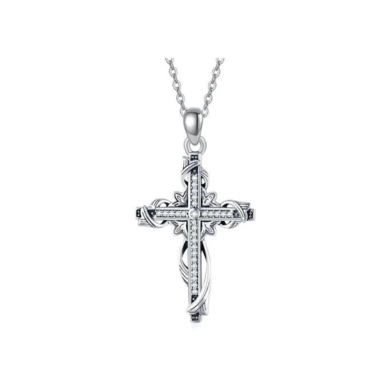 Elegant Cross Pendant – Sterling Silver Shine