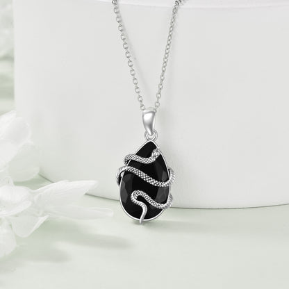 Snake Pendant – Sterling Silver Protection Necklace