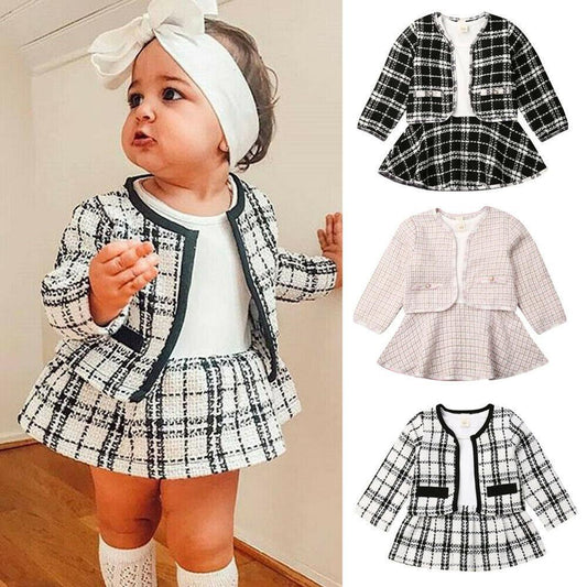 Baby Suit – Elegant Plaid & Soft Layers