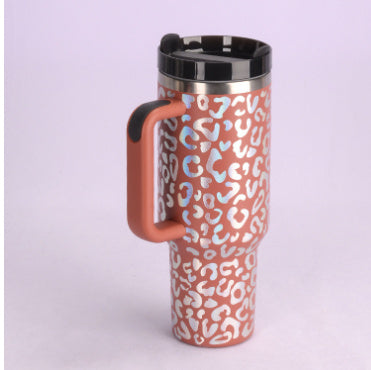 40oz Spill-Proof Tumbler with Handle & Straw – Stainless Steel Insulated Mug for Hot & Cold Drinks