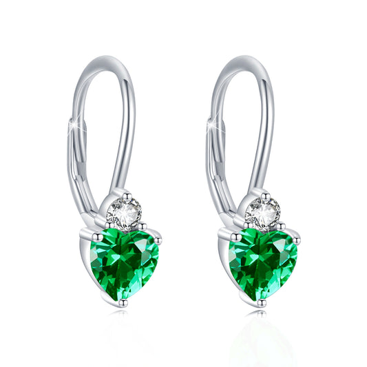 Heart Zirconia Studs – Sterling Silver Sparkle