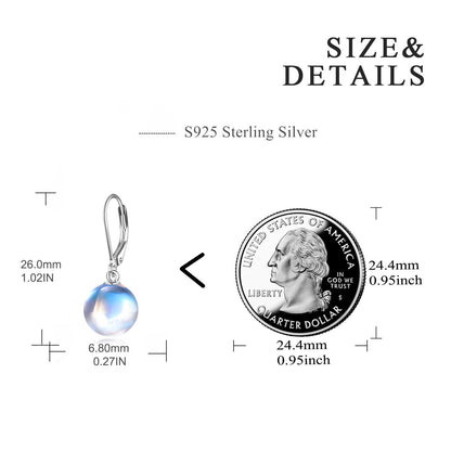 Moonstone Drop Earrings – Sterling Silver Glow
