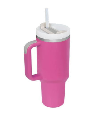 40oz Spill-Proof Tumbler with Handle & Straw – Stainless Steel Insulated Mug for Hot & Cold Drinks