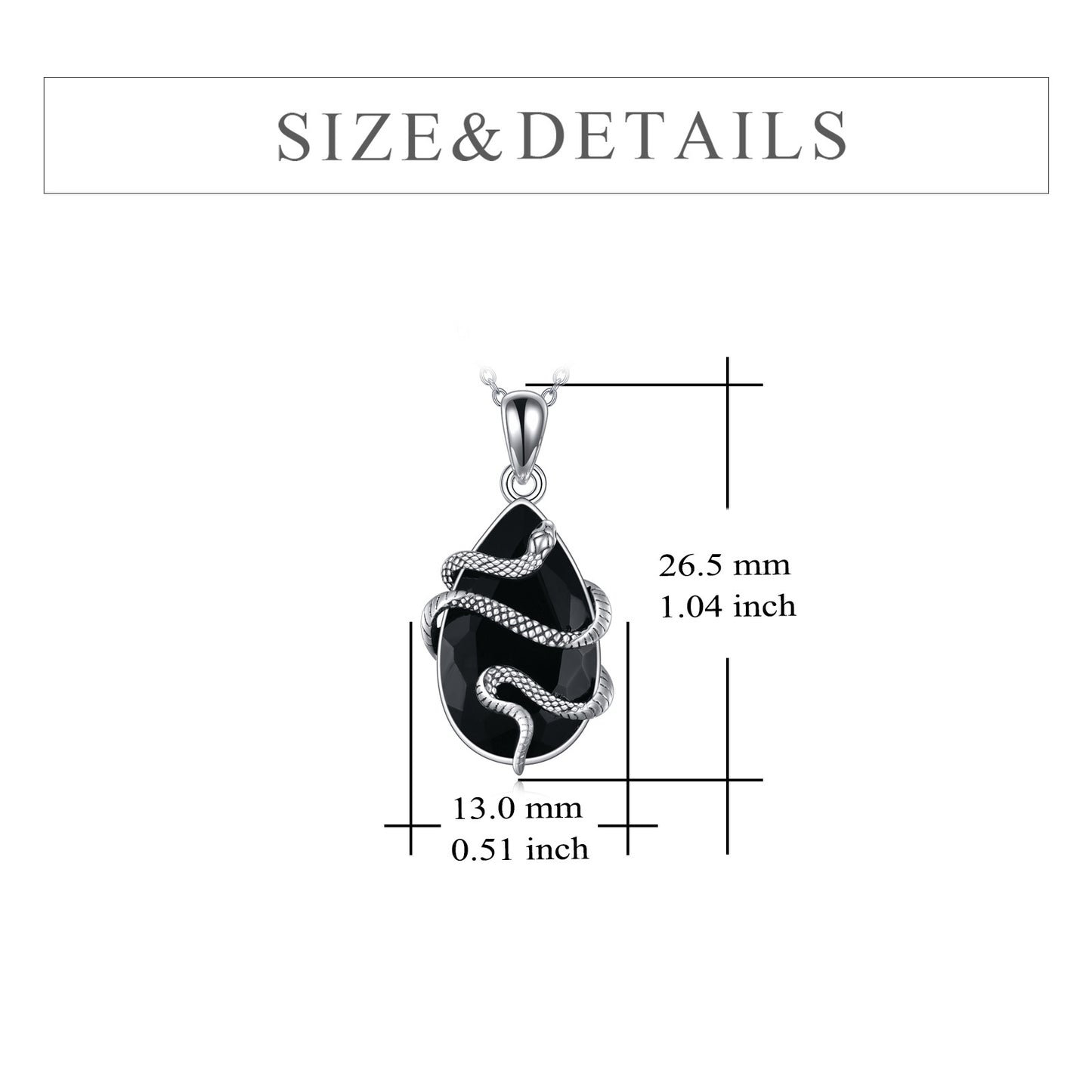 Snake Pendant – Sterling Silver Protection Necklace