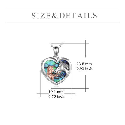 Horse Heart Pendant – Sterling Silver Elegance