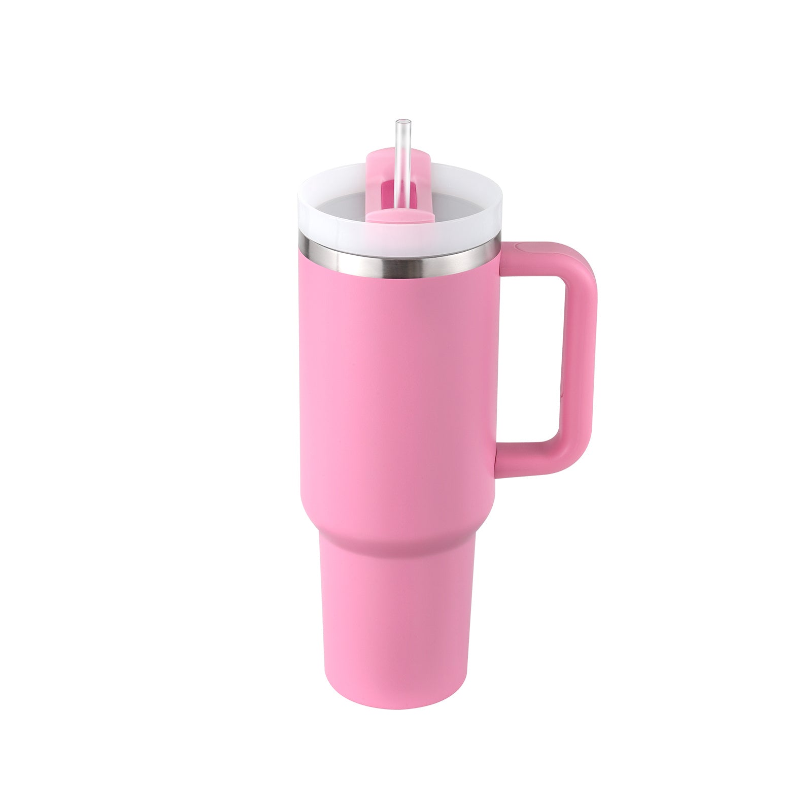 40oz Spill-Proof Tumbler with Handle & Straw – Stainless Steel Insulated Mug for Hot & Cold Drinks