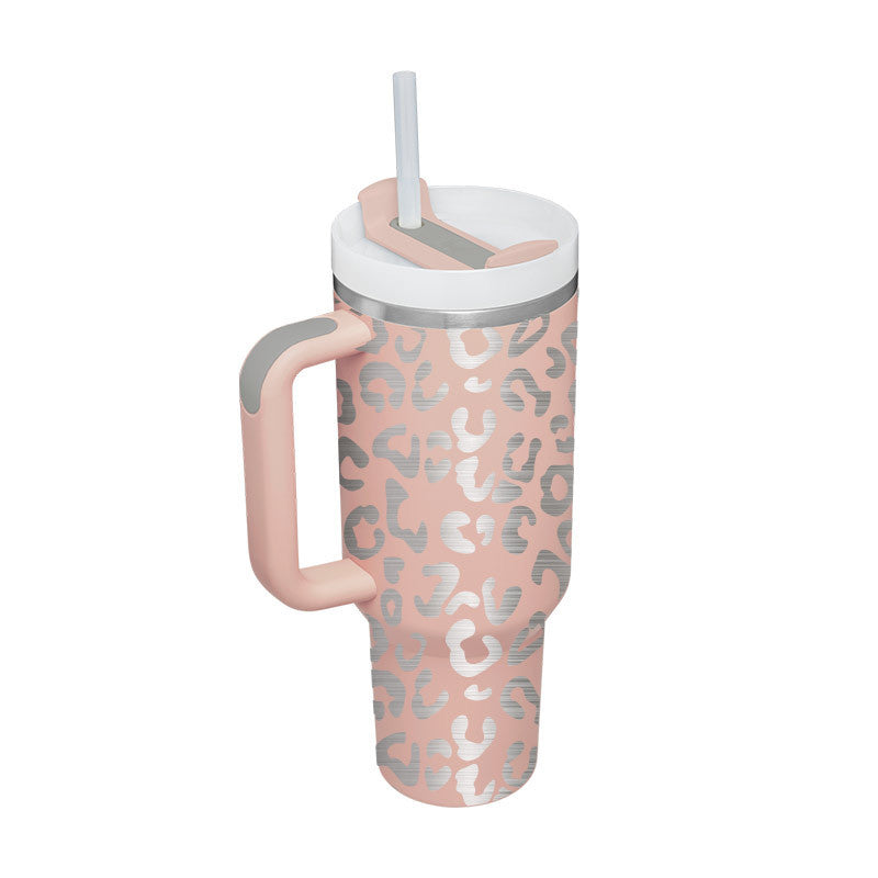 40oz Spill-Proof Tumbler with Handle & Straw – Stainless Steel Insulated Mug for Hot & Cold Drinks