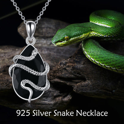 Snake Pendant – Sterling Silver Protection Necklace