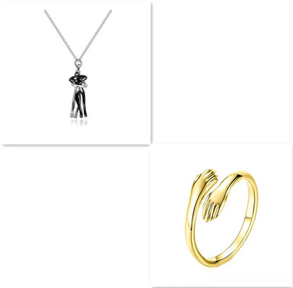 Love Hug Necklace – Unisex Couple Charm