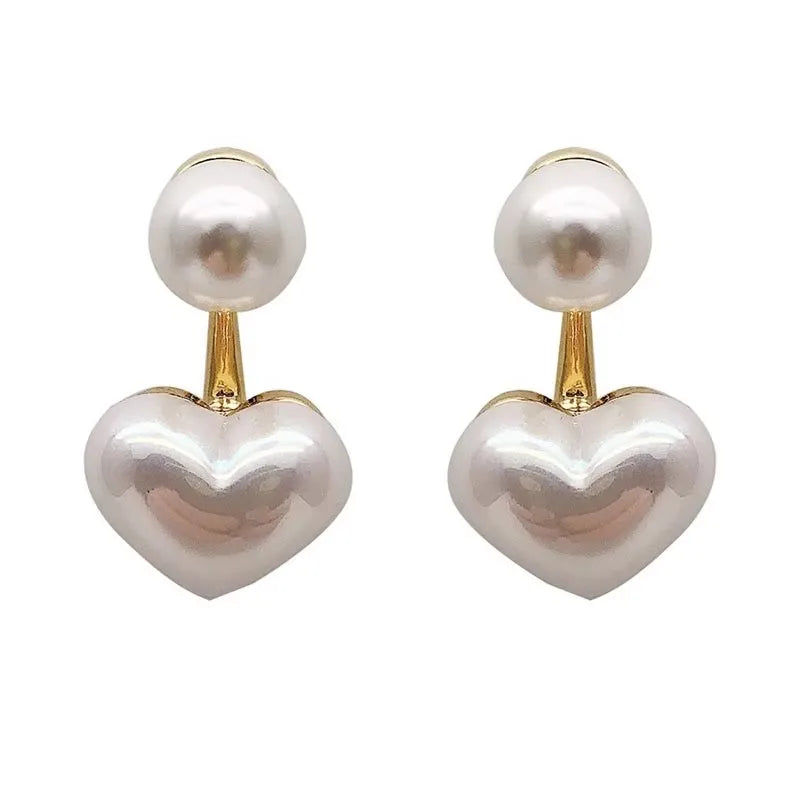 Elegant Pearl Necklace for Women Heart Pendant Necklaces Luxury Imitation Pearls Chain Necklaces Korean Jewelry Girls Gifts