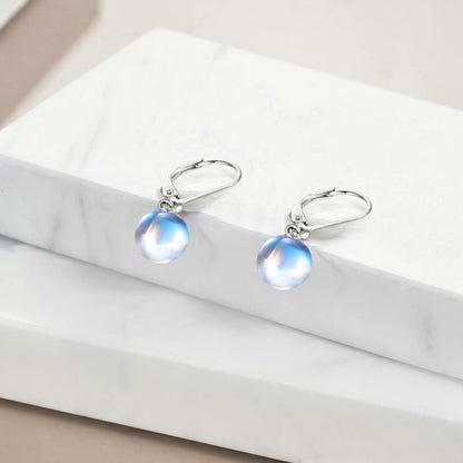 Moonstone Drop Earrings – Sterling Silver Glow