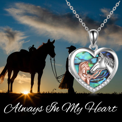 Horse Heart Pendant – Sterling Silver Elegance