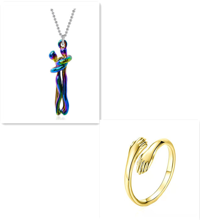 Love Hug Necklace – Unisex Couple Charm