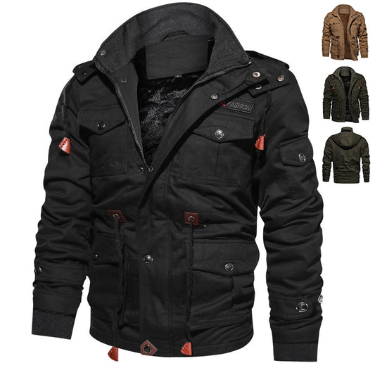 Zip-Up Cargo Coat – Rugged & Warm