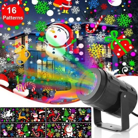 Fest Glow Projector – 16-in-1 Snowflake Light Show