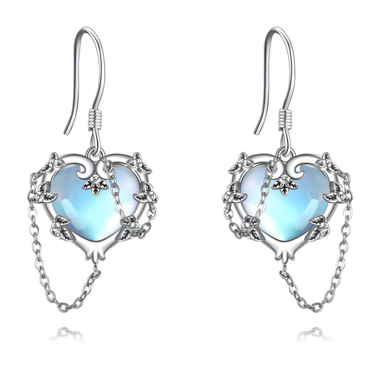 Witches Heart Earrings – Moonstone Magic